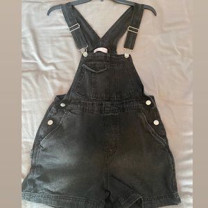 Black Jean overalls from Walmart. Size 3-5 small.